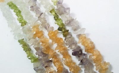 #ad MultiColor Chips Nugget Smooth 4 6mm Natural Gemstone Beads 36quot;inch 1 Strand $20.99