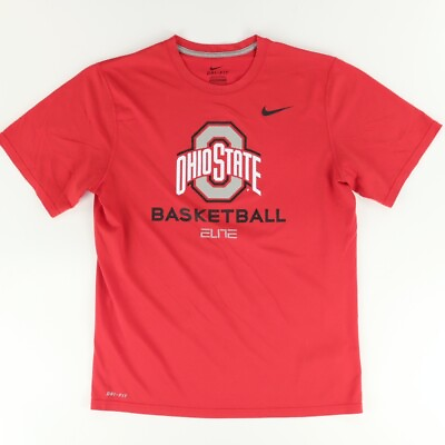 #ad Nike Ohio State Buckeyes Basketball Solid T Shirt Red Men#x27;s M $6.49
