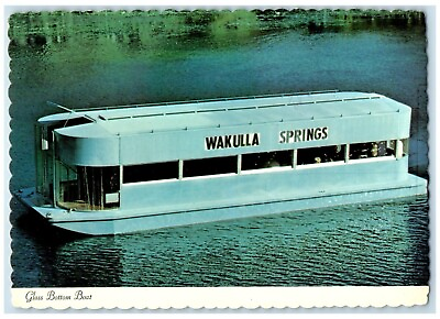 #ad 1981 Glass Bottom Boat Wakulla Springs And Lodge Wakulla Springs FL Postcard $19.95