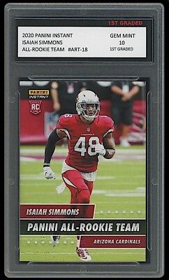 #ad Isaiah Simmons 2020 Panini Instant 1st Graded 10 NFL Rookie Team Card RC #18 $34.99