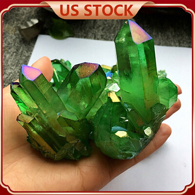 #ad #ad Natural Green Crystal Cluster Quartz Crystal Gem Stone Healing Mineral Reiki US $10.33
