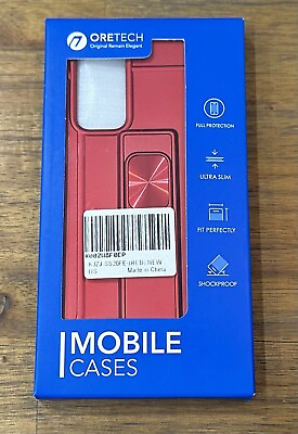 #ad Oretech Samsung S20 FE RED Case Samsung w 2x Tempered Glass Screen Protector NEW $12.00