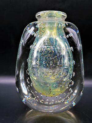#ad Signed Robert Eickholt Art Glass Perfume Bottle Free Form Paperweight Design $124.95