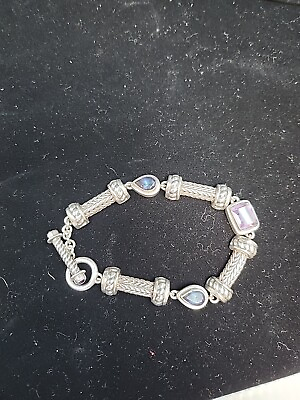 #ad Lori Bonn Sterling Gemstone Toggle Bracelet $95.00