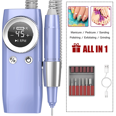#ad Best Nail Drill Machine 45000RPM Electric Portable Manicure Pedicure Set BK00362 $49.99
