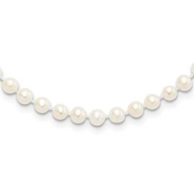 #ad Sterling Silver Rhodium 4 5mm White Freshwater Cultured Pearl Necklace 28quot; $324.00
