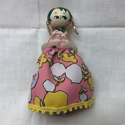 #ad Vintage Wooden Doll 3 3 4quot; Tall $10.00
