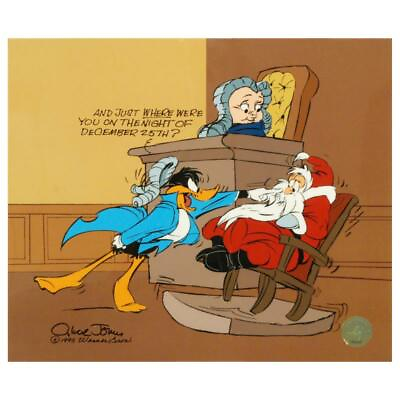 #ad Chuck Jones SIGNED quot;Santa on Trialquot; Hand Painted Limited Edition Sericel COA $975.00