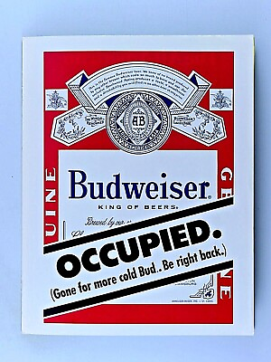 #ad Budweiser OCCUPIED Vintage 1974 Color Version Original Print Ad 8.5 x 11quot; $7.96