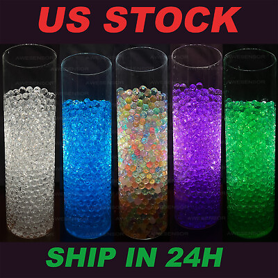 #ad 10000 Crystal Water Beads Jelly Balls 9 11mm Crystal Magic Water Soil Beads US $3.59