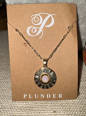 #ad Plunder Design Trendy Fashion Jewelry Crystal Gold Disc Chain Necklace $21.27