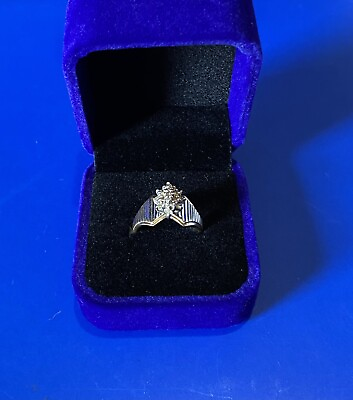 #ad Beautiful Diamond Ring 4.4 Grams 10k Yellow Gold Diamond Ring Sz: 6 $379.99