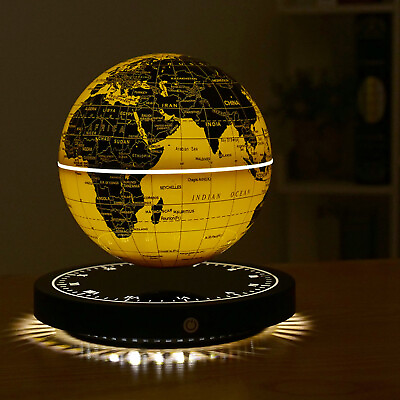 #ad Floating Globe with LED Lights Magnetic Levitation World For Desktop Rotatable $122.55