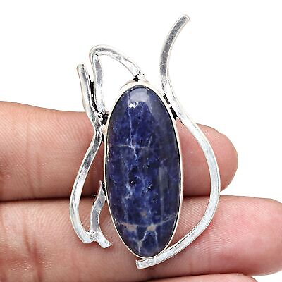 #ad Pendant Sodalite Silver Gemstone 925 Jewelry Handmade Plated Sterling Natural $31.19