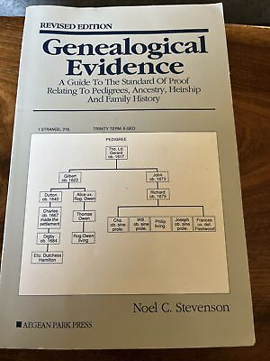 #ad Genealogical Evidence: Pedigrees Ancestry Heirship Family by Noel Stevenson 1989 $33.24