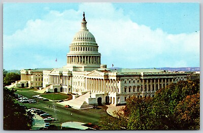 #ad Vtg Washington DC United States Capitol Building Chrome View Unused Postcard $3.99