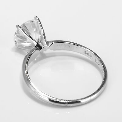 #ad 1 Carat Solitaire Round Cut Diamond Engagement Ring F SI1 950 Platinum $1834.89