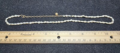 #ad Vintage Seed Pearl Necklace Great Shape Nice Fire Shine $40.00