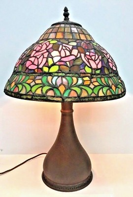 #ad Vintage Tiffany Style Stained Glass Lamp $395.00
