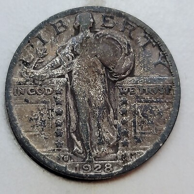 #ad 1928 S Standing Liberty Quarter Dollar 90% US Silver Type Coin $19.95