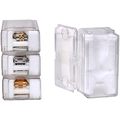 #ad New Travel Shipping Storage Protective Clear Plastic Watch Case Box Container $6.49