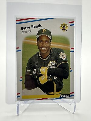 #ad 1988 Fleer Barry Bonds Baseball Card #322 Mint FREE SHIPPING $1.25