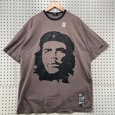 #ad Vintage Che Guevara Shirt Brown Mens 2XL Short Sleeve STAR CO. 24X32 $26.99