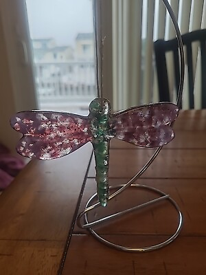 #ad Hand Made Glass Dragonfly $15.00