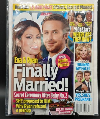 #ad OK Magazine July 18 2016 #29 Eva amp; Ryan Finally Married Bagged and Boarded $4.49