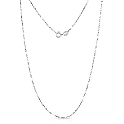 #ad 925 Solid Sterling Silver 1mm Diamond Cut Dainty Cable Chain Necklace 16quot; 20quot; $11.25