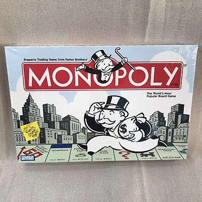 #ad Classic Monopoly Board Game 2004 Edition Parker Brothers New Factory Sealed NOS $24.94