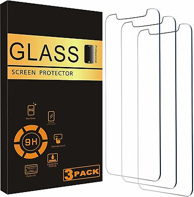 #ad #ad 3X Tempered Glass Screen Protector For iPhone 15 14 13 12 11 Pro Max XS XR 8 7 6 $5.85