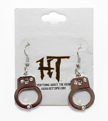 #ad New Silver Handcuff Earrings by Hot Topic #E1290 $6.99