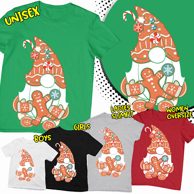 #ad Merry Christmas Gnomes Santa Gift Ideas Funny Family Christmas T Shirt #MC251 GBP 7.59