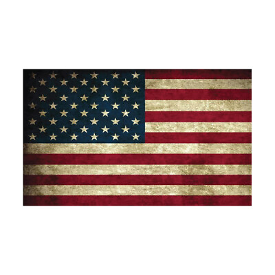 #ad Weathered American Flag Decal 3quot; tall x 5quot; wide Vinyl Indoor Outdoor FREE SHIP $3.95