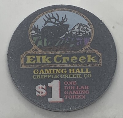 #ad Elk Creek Gaming Hall Casino $1 Slot Token Choken Cripple Creek CO Colorado $4.27