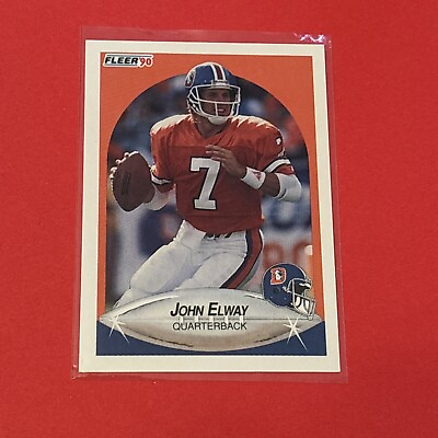 #ad 1990 Fleer Football John Elway #21 Denver Broncos HOF $2.00