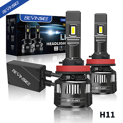 #ad Bevinsee 2X H11 H8 H9 LED Headlight Bulbs Kit Fog Lamp 120W 22000LM Bright White $41.99