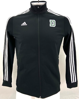 #ad NEW Adidas Dartmouth Big Green Black LS Full Zip Jacket Stripe Sleeve Men#x27;s L $42.49