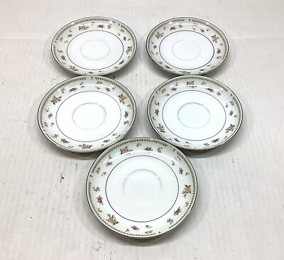 #ad Set of 5 Vintage Abington Fine Porcelain China Tea Saucer Plate 6quot; $10.49