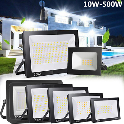 #ad LED Flood Light 500W 300W 200W 100W 50W 30W 10W Outdoor Security Garden Lamp US $3.99