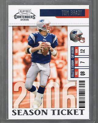 #ad Tom Brady 2006 Playoff Contenders #59 New England Patriots Season Ticket $6.39
