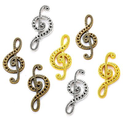 #ad 100Pcs Music Note Charms DIY Jewelry Making Pendant fit Necklace Bracelets $15.99