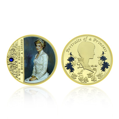 #ad Portraits of Princess Diana Medal Gold Plated Coin Collection Coin Souvenir $3.70