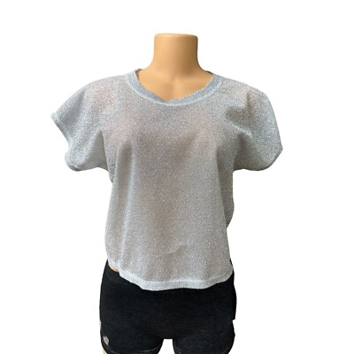 #ad Silver Knit Short Top $14.99