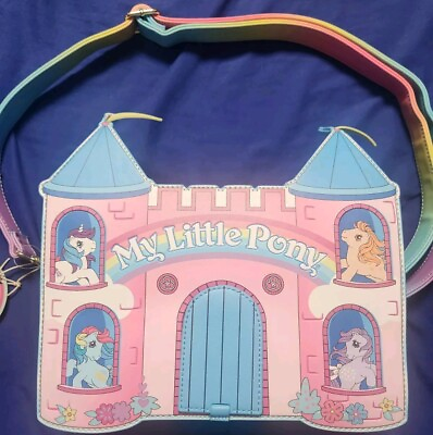 #ad Loungefly Hasbro My Little Pony Dream Castle Crossbody Bag Purse Handbag NWT $58.00