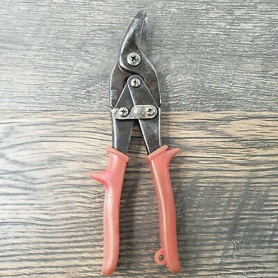 #ad Wiss M1 Metal Tin Snips Shears w Red Vinyl Grips amp; Safety Latch USA $16.19