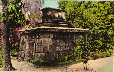 #ad The Mausoleum Middleton Place Gardens Charleston SC Hand Colored Postcard 1930s $5.76