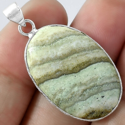 #ad Natural Saturn Chalcedony 925 Sterling Silver Pendant Jewelry P 1053 $7.49