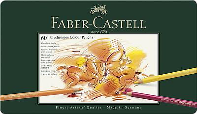 #ad Faber Castel 110060 Polychromos Colored Pencil Set in Metal Tin 60 Pieces $120.00